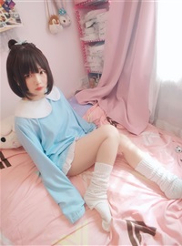 Kagura - No.63 light blue white socks(24)